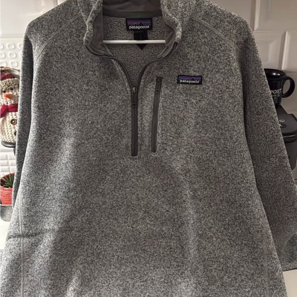 Patagonia Men's Zip-Up Gray Sweater